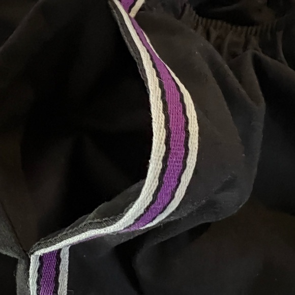 SJB active size small athletic pants black with purple stripe - Picture 3 of 3